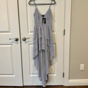 Priv Striped High-Low Dress
